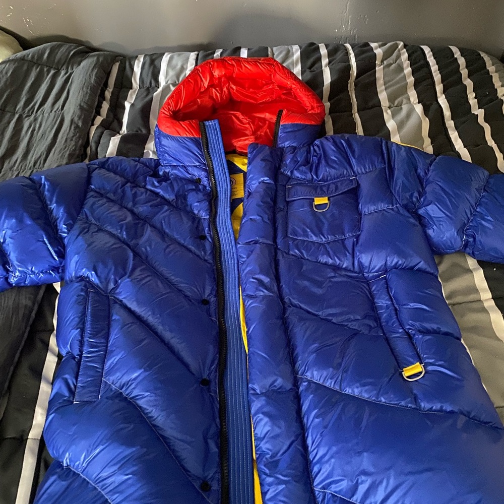 Canada Goose Kids Puffer Jacket - Blue and Red